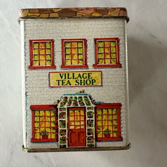 Vintage Village Tea Shop Lillian Vernon Tin 1984 - Picture 1 of 4